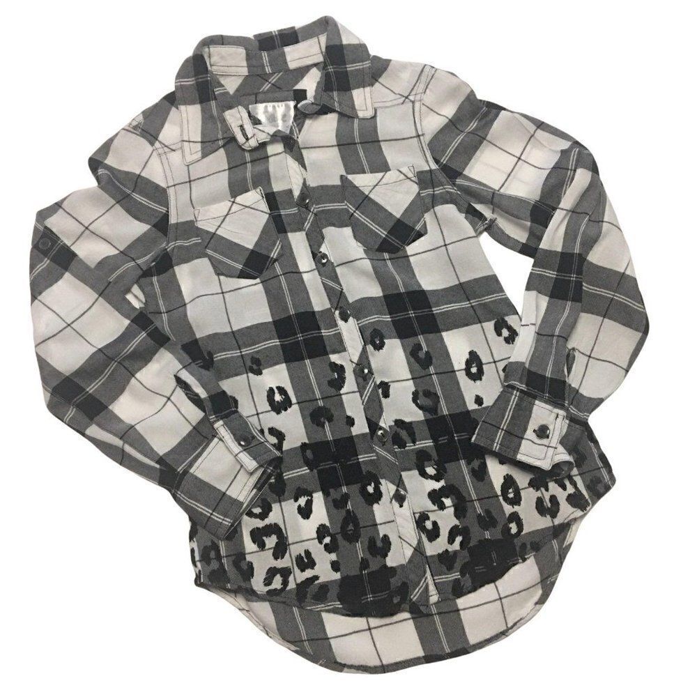 justice plaid shirt. size 10
